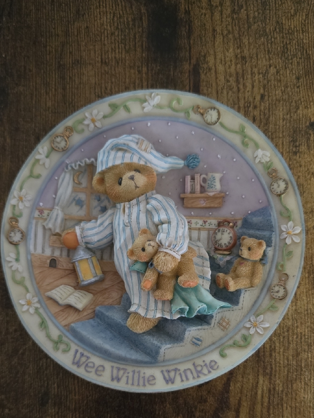 Vintage 1996  3D Collectible Plate "Good Night, Sleep Tight"
